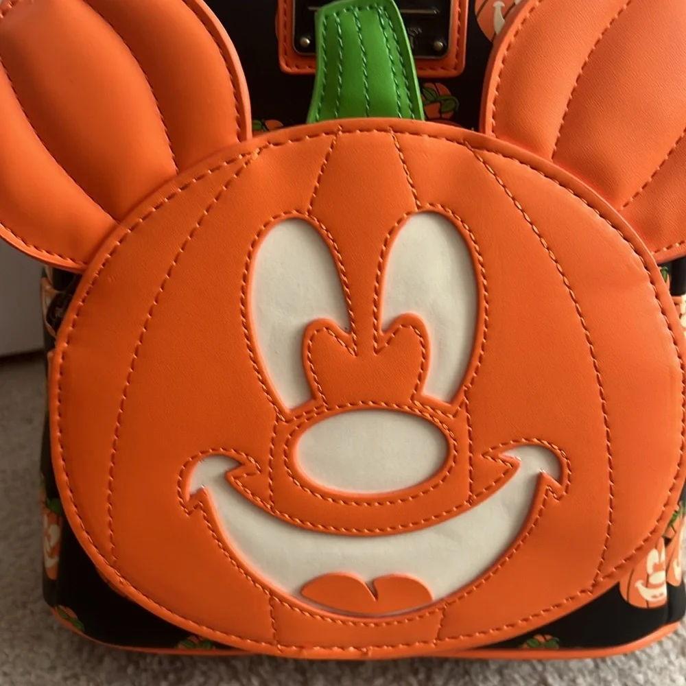 Glow in the Dark Mickey Pumpkin Loungefly - Picture 2 of 10